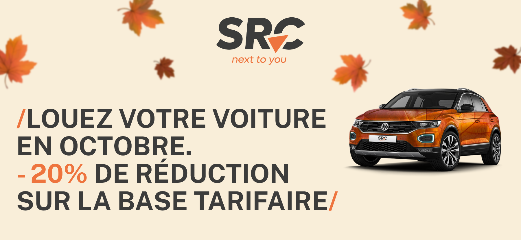 SRC Rent Car location de voiture - 20% en Octobre